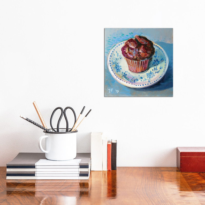 Chocolate Muffin 1 Piece Wrapped Canvas Painting, 30.48 cm H x 30.48 cm W