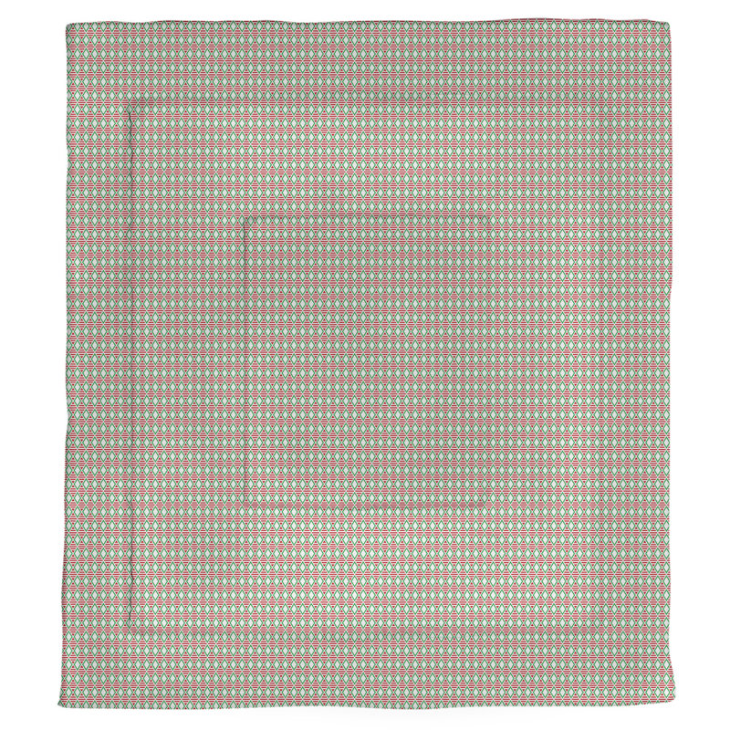 Polyester Comforter, Twin Comforter, Brown/Green/Red Geometric 1
