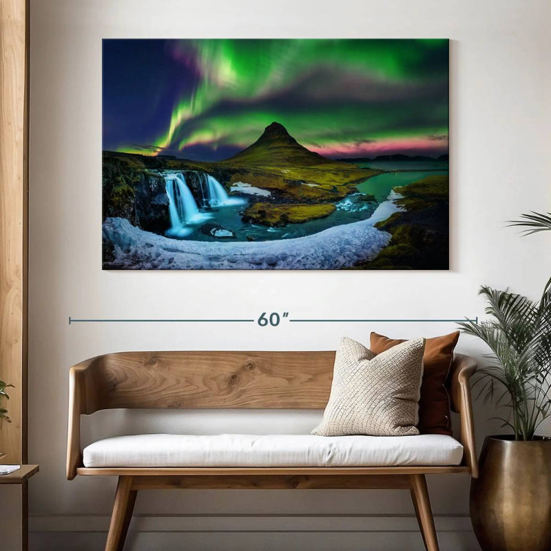 Alvord Kirkjufell Northern Lights, H 34 po x l 51 po