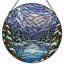 Panneau de vitrail 12 "H Winter Landscape-270376830