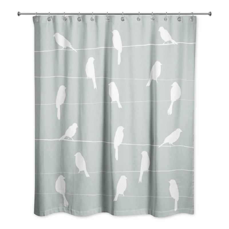 Rideau de douche simple Dequinton, Bleu