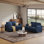 Petite causeuse 63 "à 2 places avec canapé 2 places pour petit appartement (ensemble de 2)