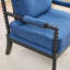 Chaise d'appoint avec cadre en bois tourné et solide-493307265