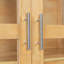 Spacieux garde-manger en bois de pin de 44,7 x 20 x 75 pouces avec portes en verre et 4 tiroirs pour un rangement polyvalent-777047720