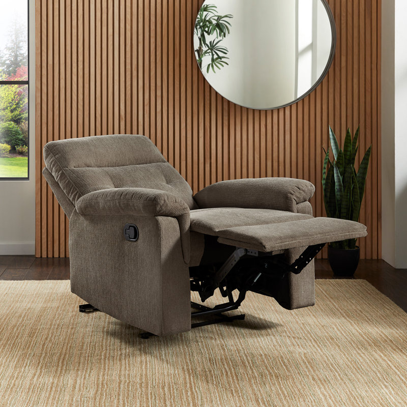 Fauteuil inclinable manuel Bassanio Chenille, Gris