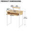 Bureau d'ordinateur moderne avec support pour écran et plateau à clavier, poste de travail compact pour adultes-129185173