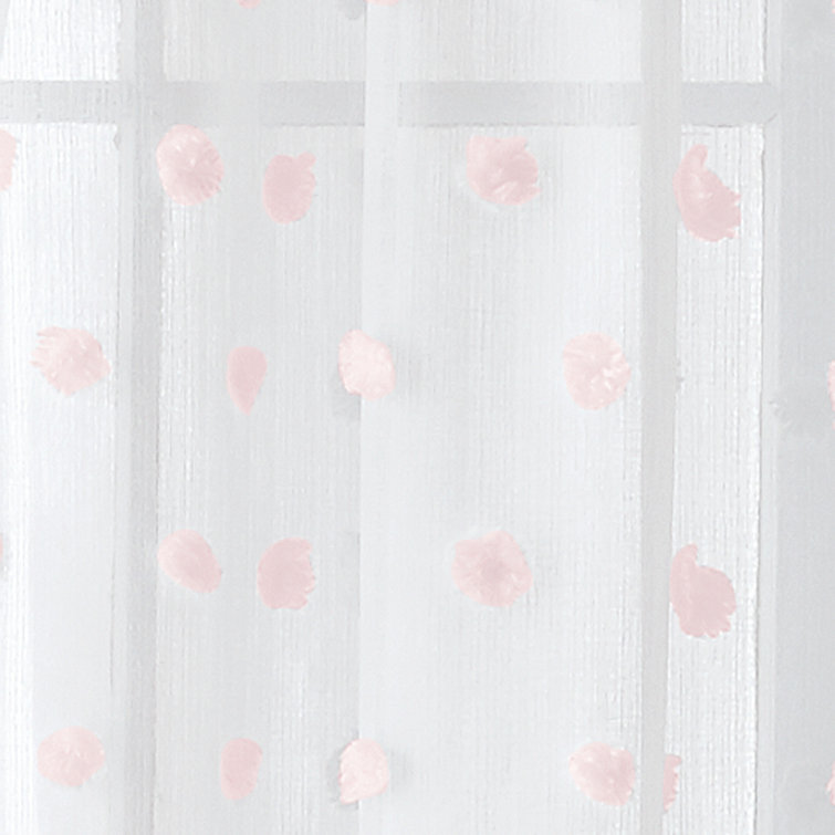 dkny pink pom pom curtains