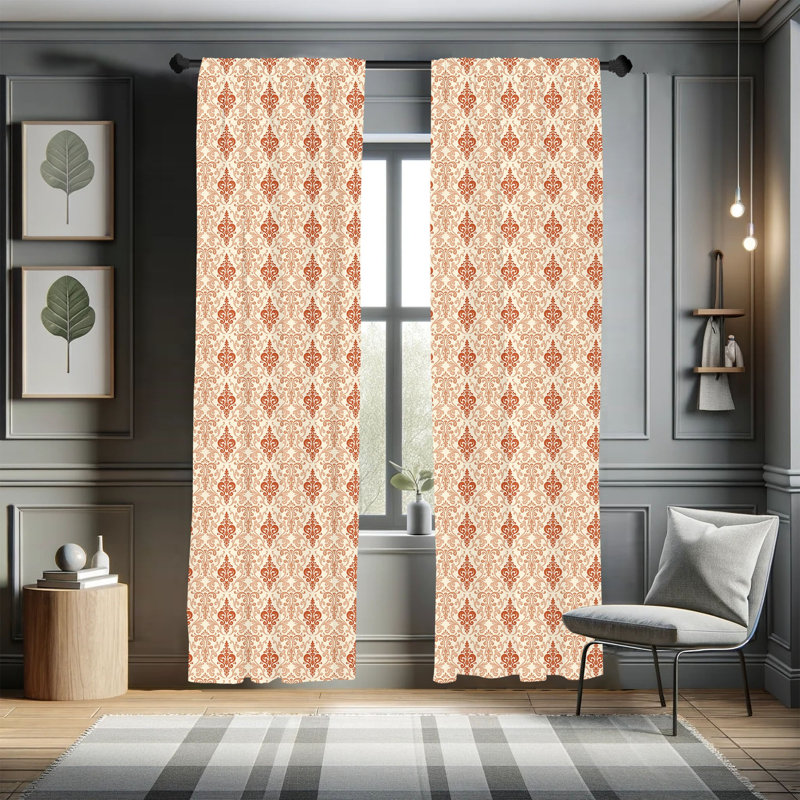 Antique Semi-Sheer Rod Pocket Curtain Panels, 28" x 63"