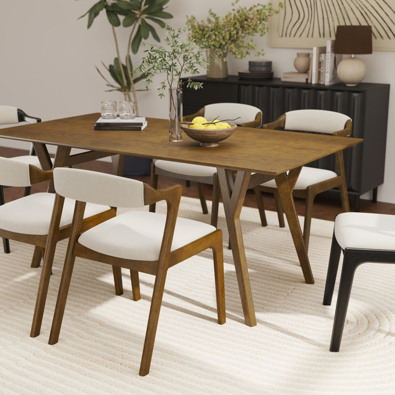 6 - Person Dining Set, Brown