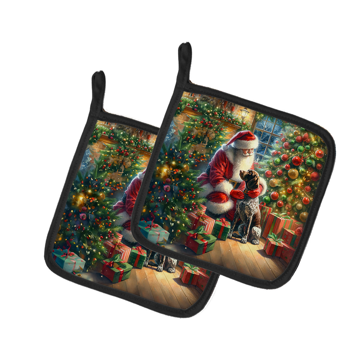 Caroline's Treasures Moments With Santa Potholder