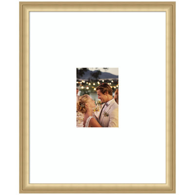 Florence Gold  Rectangle Picture Frame 16x20 Matted to 5x7 Gold Casual Picture Frame