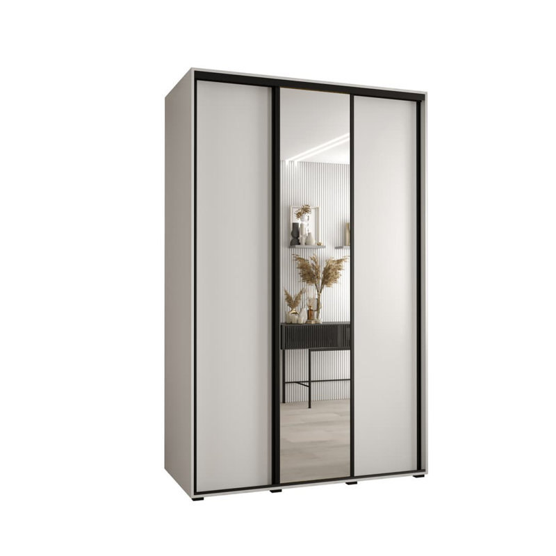 Darivs 3 Door Manufactured Wood Wardrobe, White