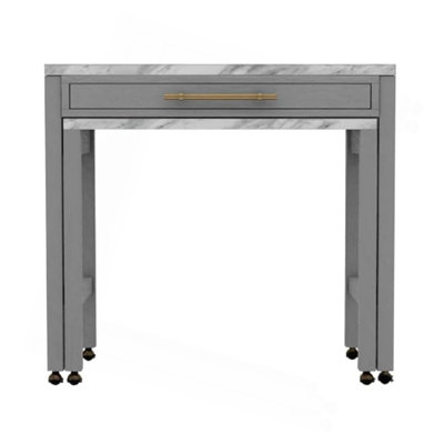 Table de salle à manger à hauteur de comptoir gris clair