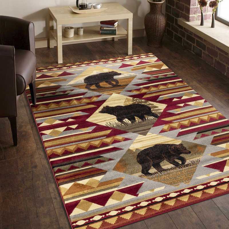Multi Lodge Area Rug, Rectangle 7'10" x 10'3"