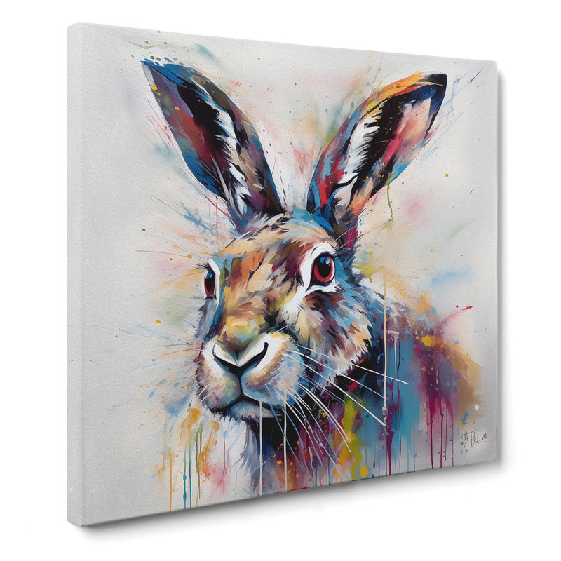 Hare Expressionism No.1 - Print, 50cm H x 50cm W x 3cm D