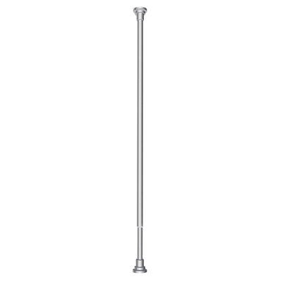 42"-72" Metal Shower Curtain Tension Rod Rust Resistant Non-slip Brushed Nickel