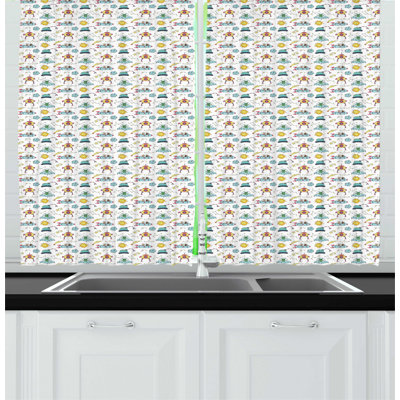 Ruffled Kitchen Curtain