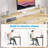 Computer Desk With Full Monitor Stand And Reversible Storage Shelf, 100 Cm, Beige