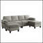 Canapé d'angle modulaire Cloud en lin de 259 cm (102 pouces) avec rangement sous le canapé, idéal pour un salon personnalisable.-766005839-766005833