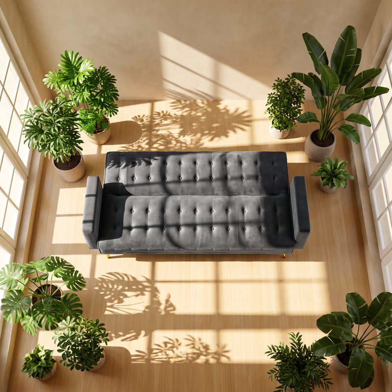 Twin 75.2 " Upholstered Convertible Sofa