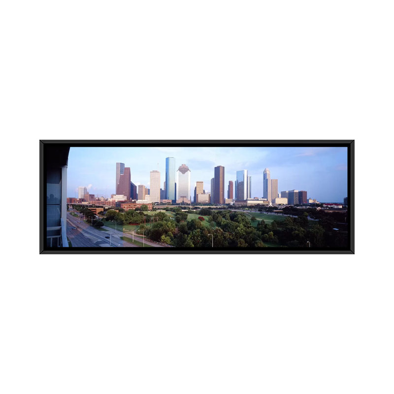 Houston TX by Panoramic Images - Wrapped Canvas Panoramic Gallery-Wrapped Canvas Giclée, 12" H x 36" W x 1.5" D