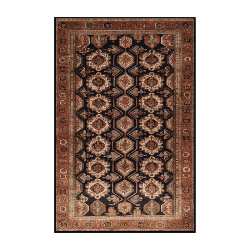 Tapis brun lavable à la machine, Rectangle 7 pi x 10 pi