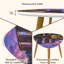 Ensemble de 2 tables basses gigognes triangulaires singapour Skyline Night
