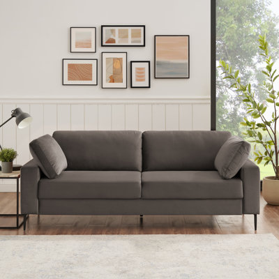 Etta 214.1Cm Velvet Square Arms Sofa