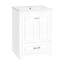 Meuble-lavabo de 61 cm avec lavabo en céramique, style contemporain, matériaux de qualité, rangement organisé, lavabo inclus, meuble fonctionnel