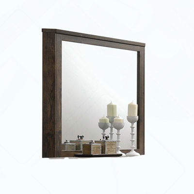 Elettra Rustic Walnut Finish Mirror