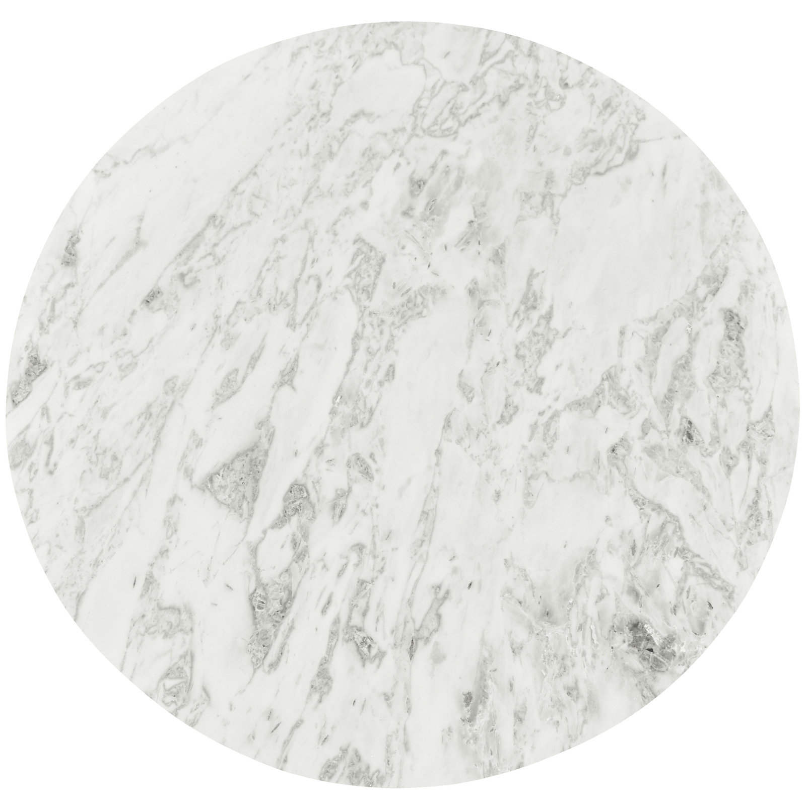 Genoa 36" Genuine Marble Coffee Table, White Marble
