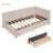 Upholstered Daybed With 2 Storage Drawers  Sofa Bed Frame No Box Spring Needed-87872415