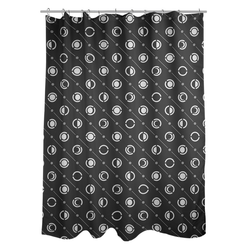 Rideau de douche à phases simples classic moon Noira Gothard, Noir