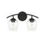 Éclairage pour salle de bain 2 lumières à intensité variable noir mat Schœnfeld-1028955970
