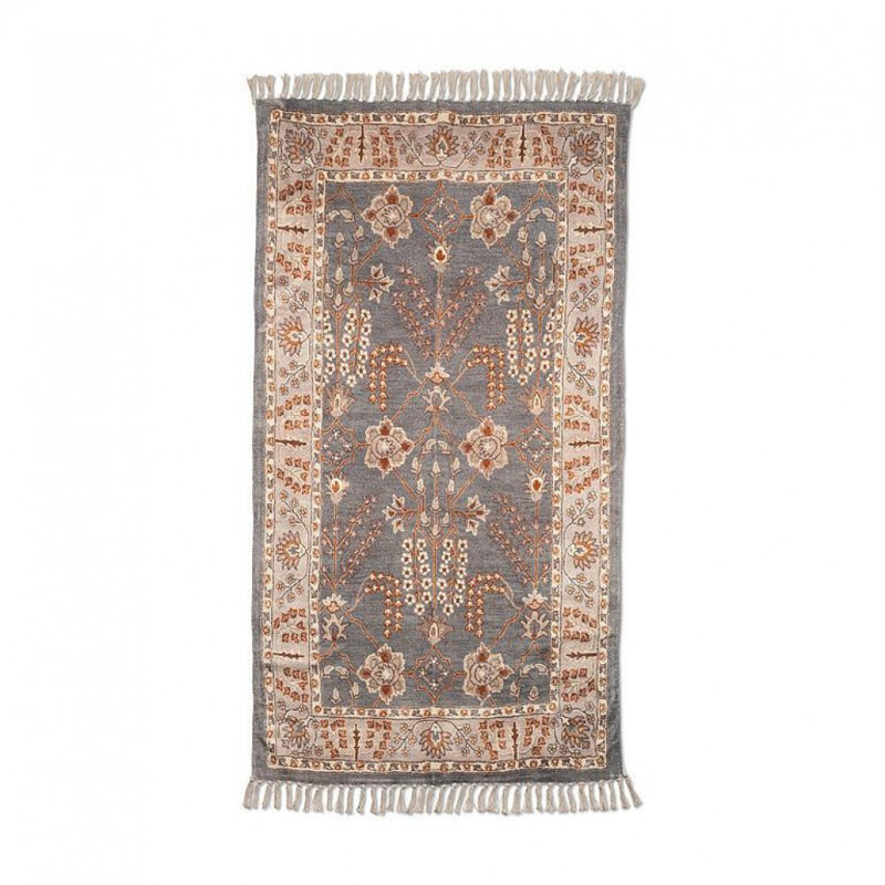 Tapis imprimé avec franges