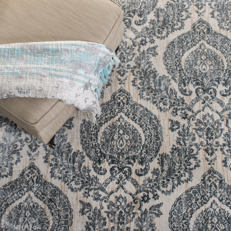 Swindle Damask Hand Woven Area Rug, Rectangle 160 x 231 cm
