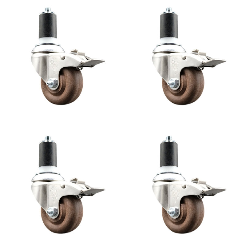 Nylon Casters, 3" H x 3" W