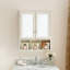 Armoire de rangement pour salle de bain, armoires à pharmacie pour salle de bain avec miroir, 2 portes, 2 tablettes réglables + 3 paniers de rangement de style Noël, armoire murale en bois blanc pour la salle de bain