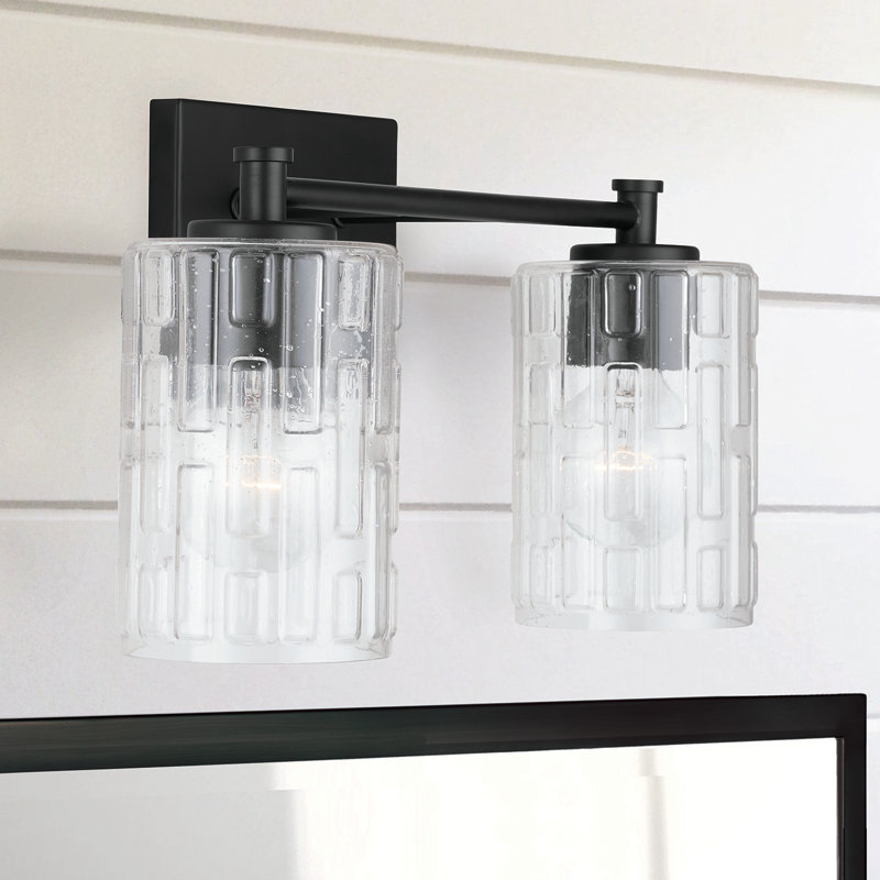 Éclairage de meuble-lavabo indépendant à intensité variable, Noir mat, 2