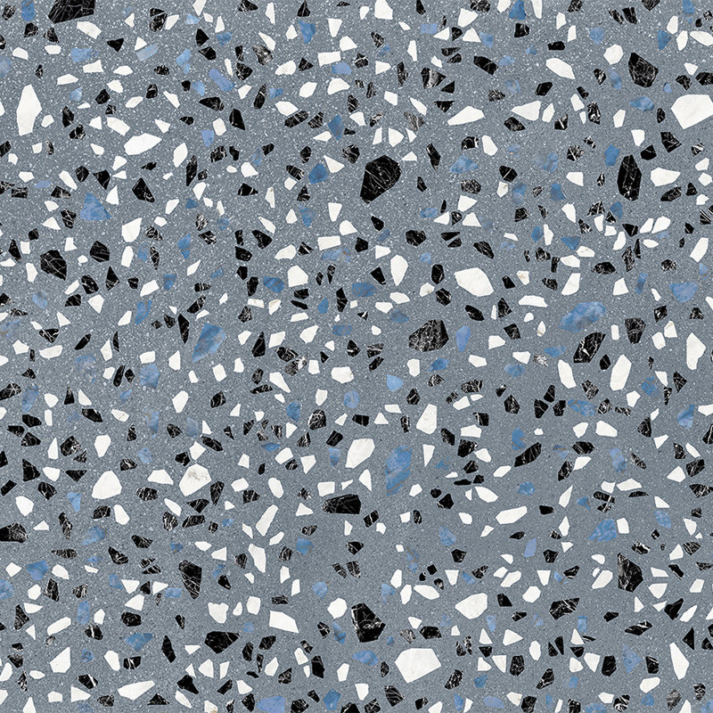 Terrazzo 2.0 24" x 24" Matte Porcelain Wall & Floor Tile, Classic Blue