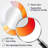 Orange Spectral Slice II - Orange Modern Oval Wall Mirror-1675571960