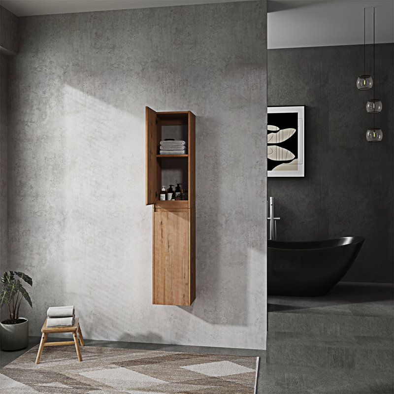 Armoire de salle de bain, Imitation chêne