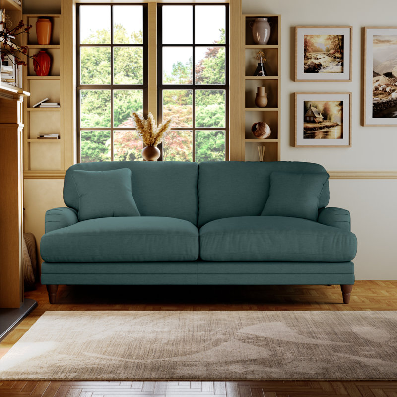 Adaku 3 Seater Sofa , Burnished Beech, Teal
