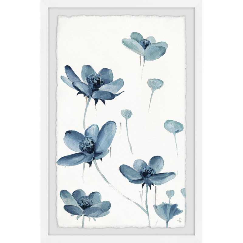 « floated fleurs iv », reproduction de peinture à l’acrylique encadrée, H 36 po x l 24 po x P 1,5 po