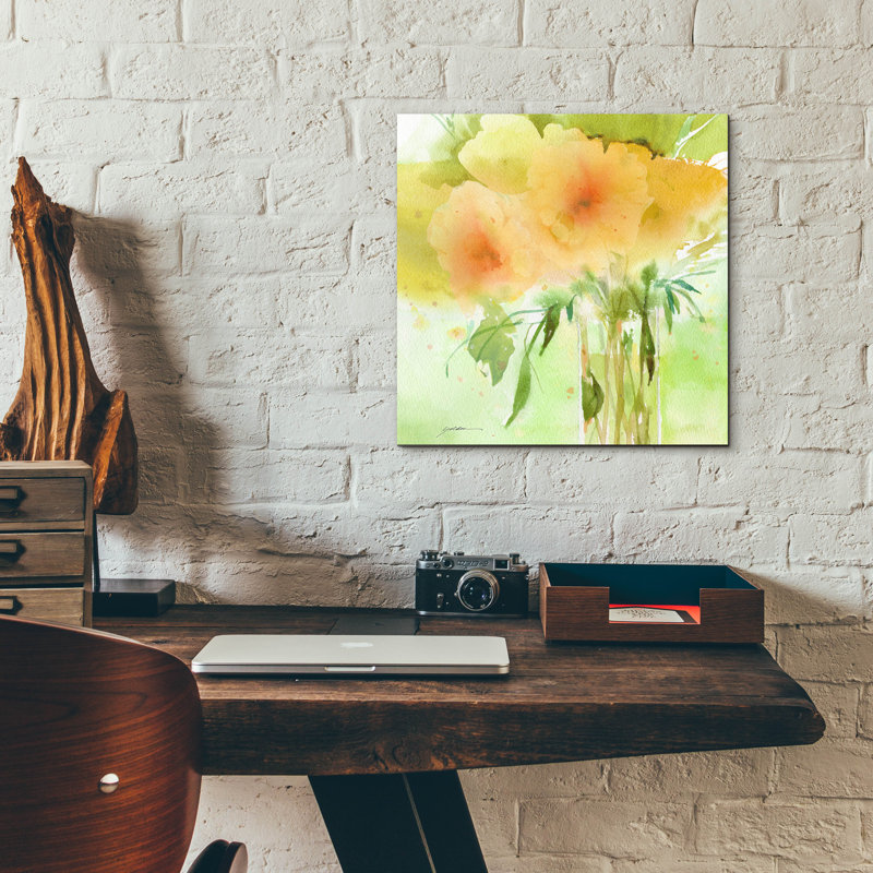 «Verdant Bouquet» par Sheila Golden, art mural en verre acrylique, H 12 po x l 12 po x P 0,13 po