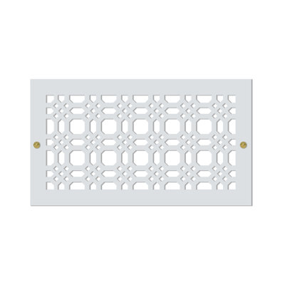 Registres muraux et de plafond Stellar Air White avec vis en laiton - 8 x 8 (ouverture du conduit) - taille totale 10 x 10 - pierre précieuse