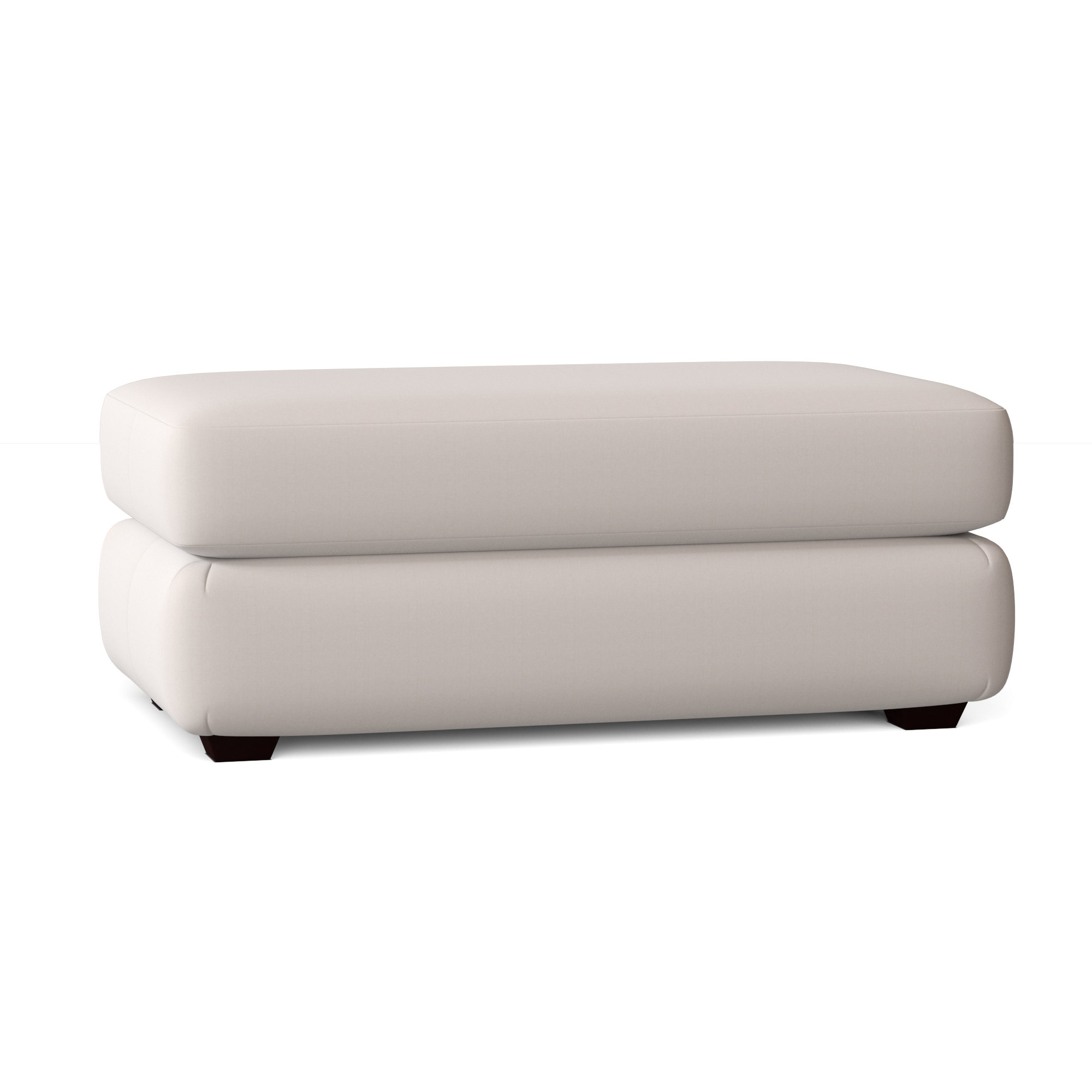 Emilio Upholstered Ottoman, Canvas Canvas Sunbrella® Canvas