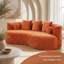 Canapé courbé recouvert de chenille moderne, canapé confortable généreusement rembourré avec une courbe sculpturale-1751219949-1751219939