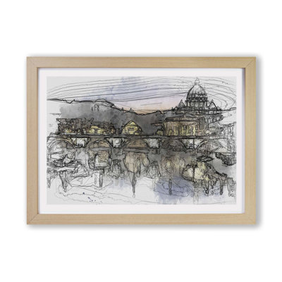 St. Peters Basilica in Rome Italy - Framed Print