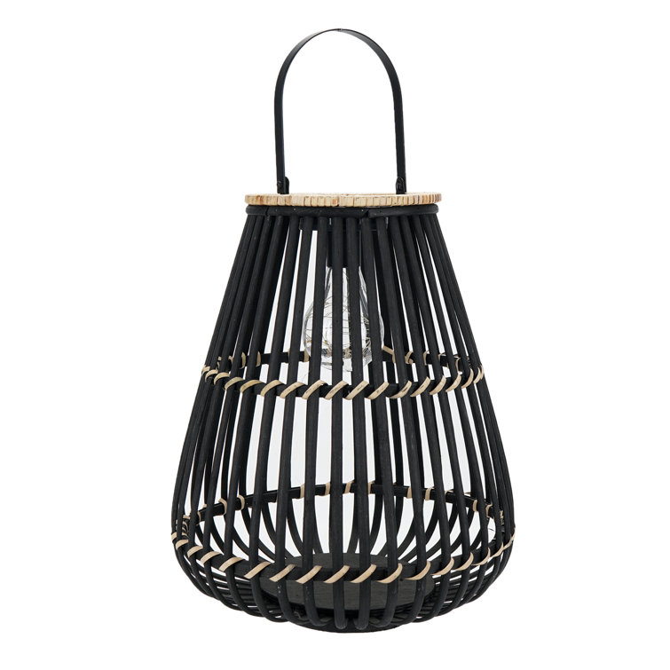 pearlstar Outdoor Solar Lanterns Light Rattan Natural Lantern with Handle  for Hanging or Table Lamp for Patio Yard Garden Wedding Home Decoration